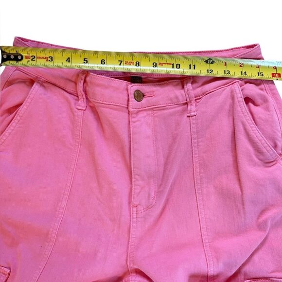 Judy Blue Pink Straight Leg Cargo Jeans Womens Size 13 or 31 - Picture 10 of 12